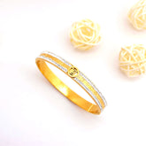 Louis-Inspired Crystal Bangle